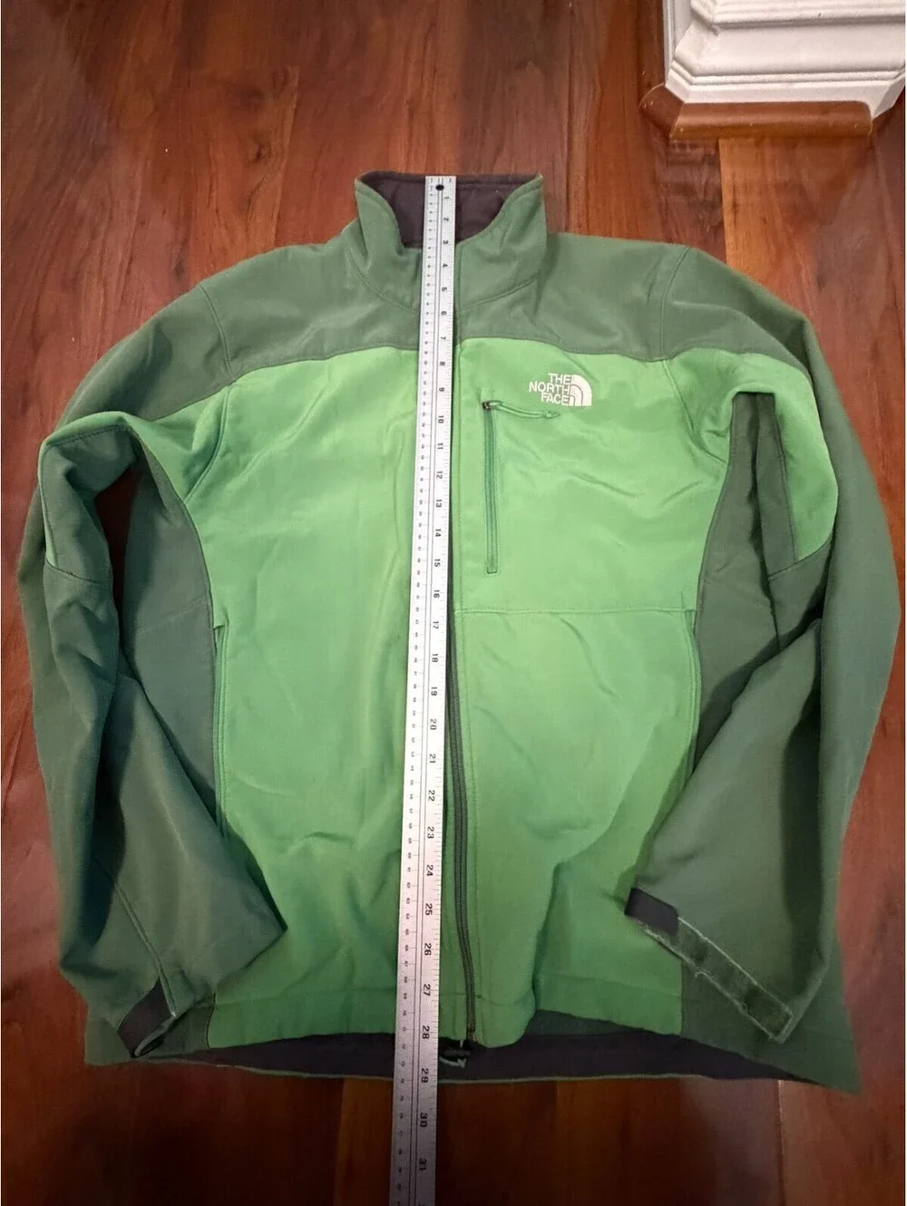 The North Face Soft Shell Jacket Mens SZ Medium Full Zip Green